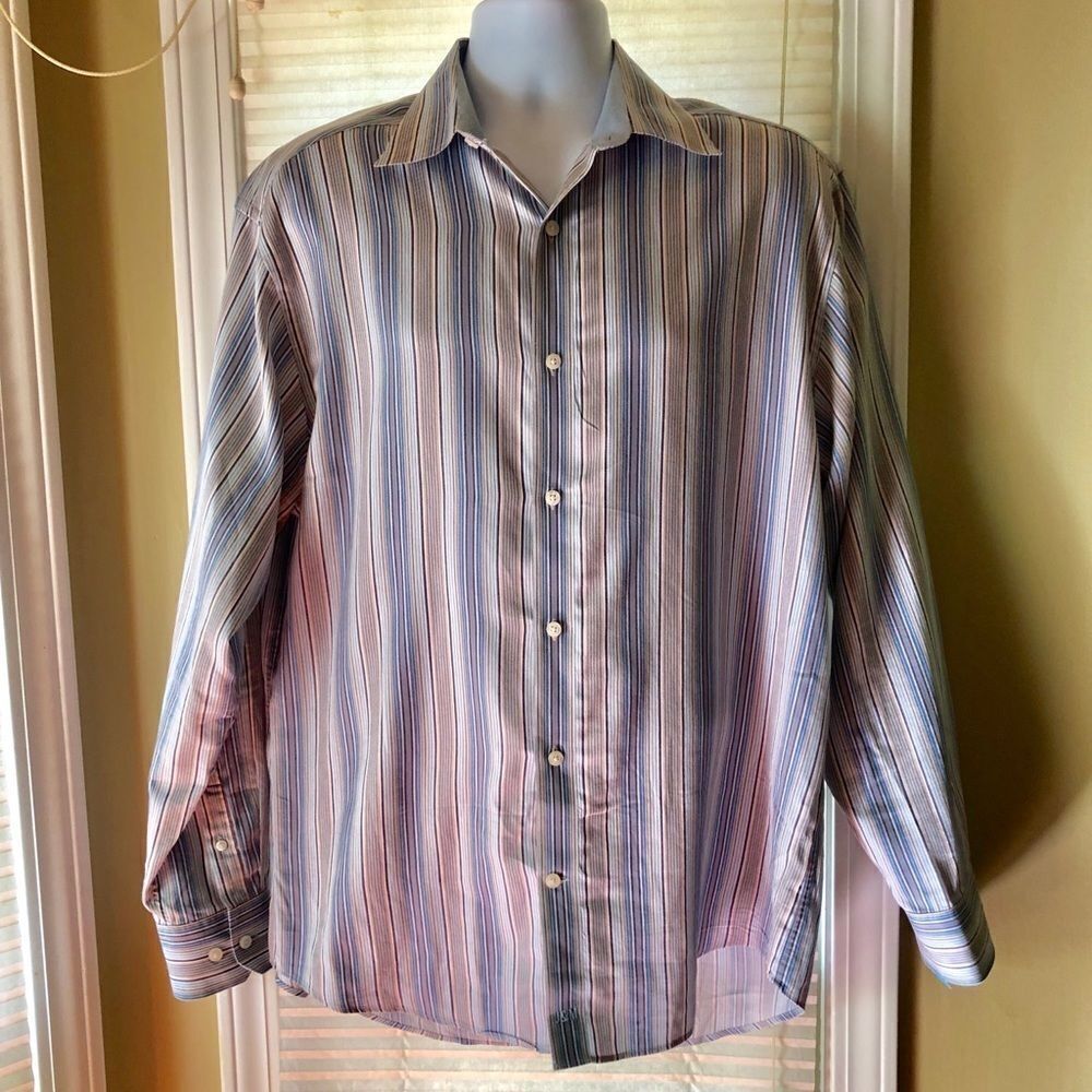 Johnston and Murphy Long Sleeve Button Down Shirt